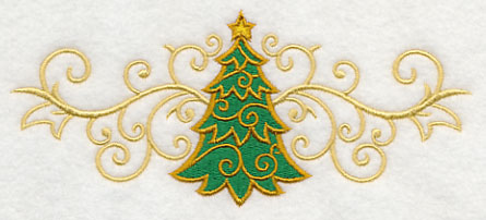 O Christmas Tree in Filigree Border