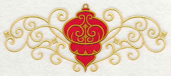 Antique Ornament in Filigree Border