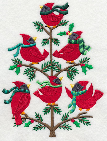 Very Merry Cardinal Christmas Tree