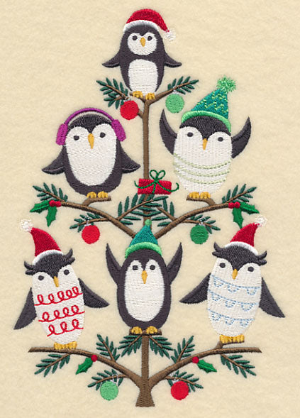 Jolly Penguin Christmas Tree