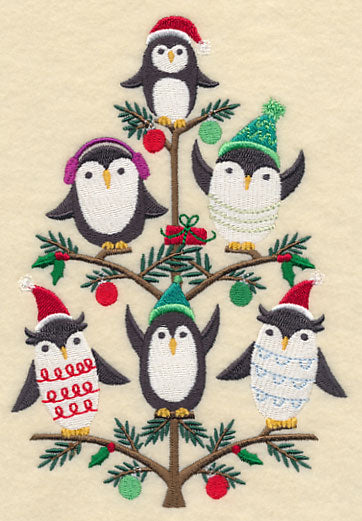Jolly Penguin Christmas Tree