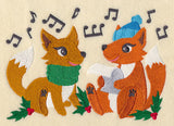 Caroling Christmas Foxes
