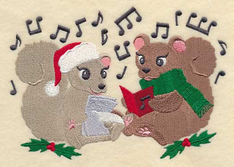 Caroling Christmas Squirrels