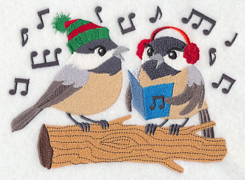 Caroling Christmas Chickadees