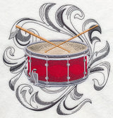 Drum with Baroque Background