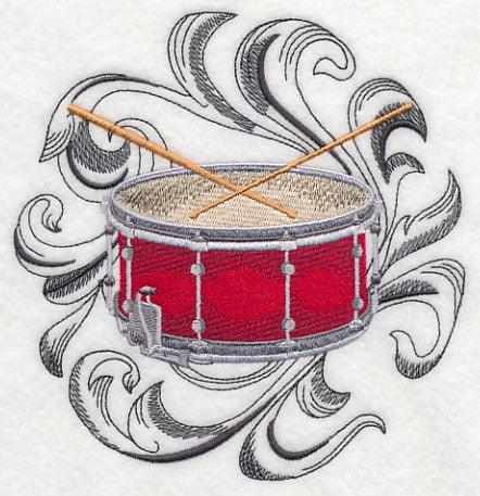 Drum with Baroque Background