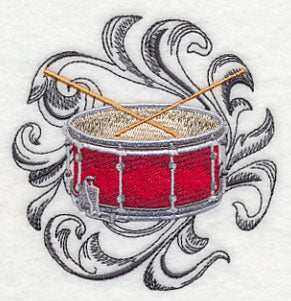 Drum with Baroque Background