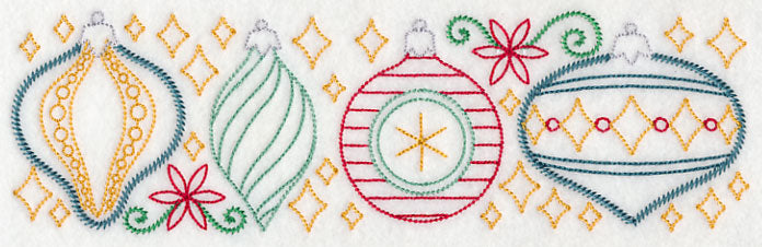 Merry and Bright Ornament Border