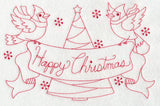 Cardinals Happy Christmas (Redwork)