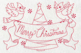 Cardinals Merry Christmas (Redwork)