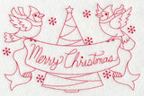 Cardinals Merry Christmas (Redwork)