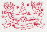 Cardinals Merry Christmas (Redwork)