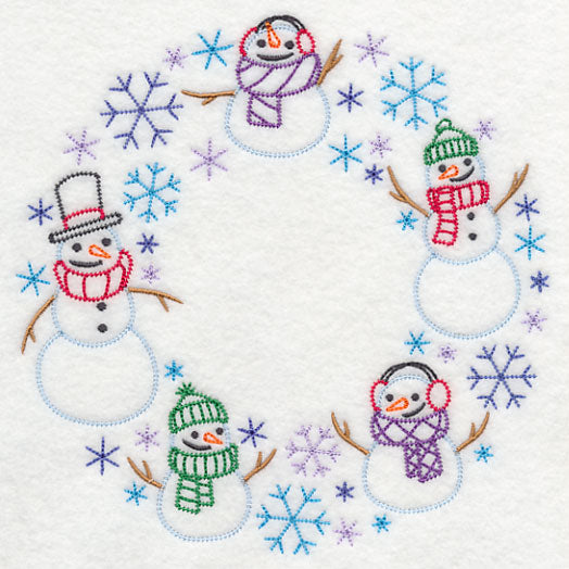 Storm of Snowmen Wreath (Vintage)