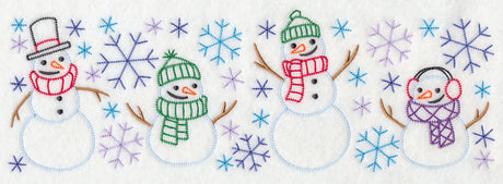 Storm of Snowmen Border (Vintage)