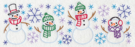 Storm of Snowmen Border (Vintage)