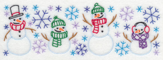 Storm of Snowmen Border (Vintage)