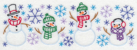 Storm of Snowmen Border (Vintage)