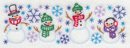 Storm of Snowmen Border (Vintage)