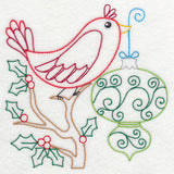 Christmas Whimsy Bird and Bulb 1 (Vintage)