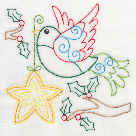 Christmas Whimsy Bird and Bulb 3 (Vintage)