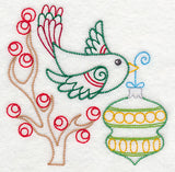 Christmas Whimsy Bird and Bulb 4 (Vintage)