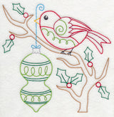 Christmas Whimsy Bird and Bulb 5 (Vintage)