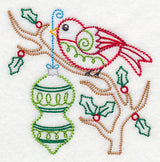 Christmas Whimsy Bird and Bulb 5 (Vintage)