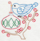 Christmas Whimsy Bird and Bulb 7 (Vintage)
