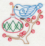 Christmas Whimsy Bird and Bulb 7 (Vintage)