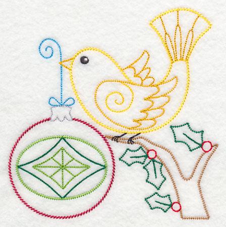 Christmas Whimsy Bird and Bulb 8 (Vintage)