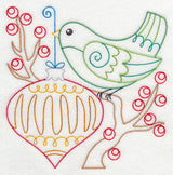 Christmas Whimsy Bird and Bulb 9 (Vintage)
