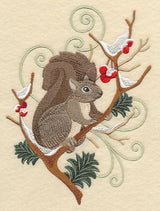 Squirrel and Winter Branch Wedge