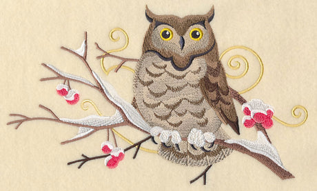 Owl and Winter Branch Spray