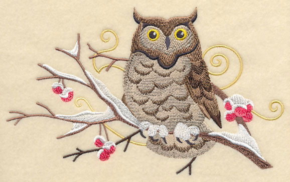 Owl and Winter Branch Spray