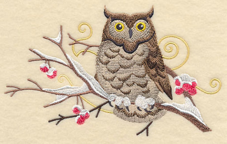 Owl and Winter Branch Spray