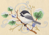 Chickadee and Winter Branch Spray