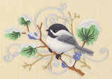 Chickadee and Winter Branch Spray