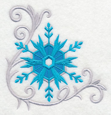 Frosty Filigree Snowflake Corner