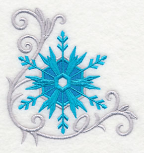 Frosty Filigree Snowflake Corner