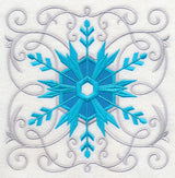Frosty Filigree Snowflake Square