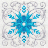 Frosty Filigree Snowflake Square