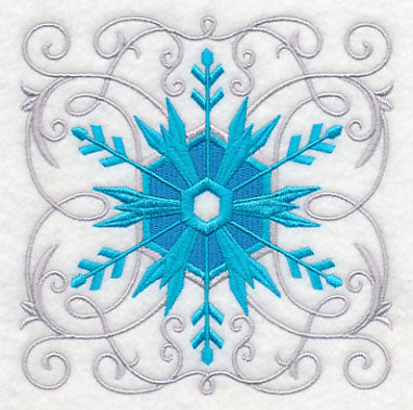 Frosty Filigree Snowflake Square
