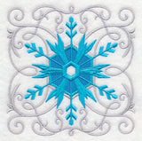 Frosty Filigree Snowflake Square