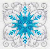 Frosty Filigree Snowflake Square