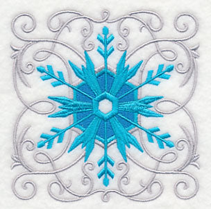 Frosty Filigree Snowflake Square