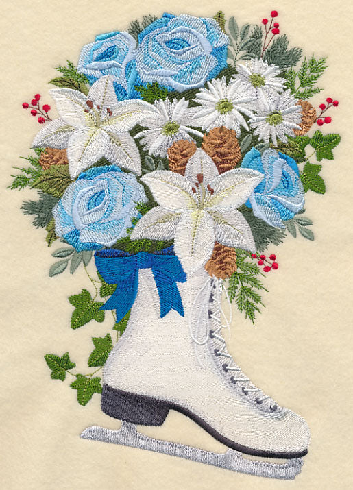 Ice Skate and Winter Bouquet