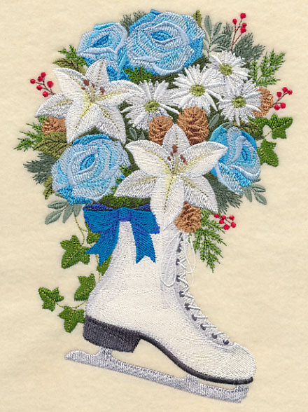 Ice Skate and Winter Bouquet