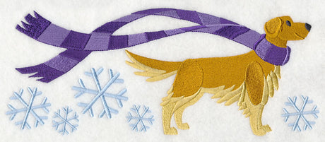 Wrapped Up in Winter Golden Retriever