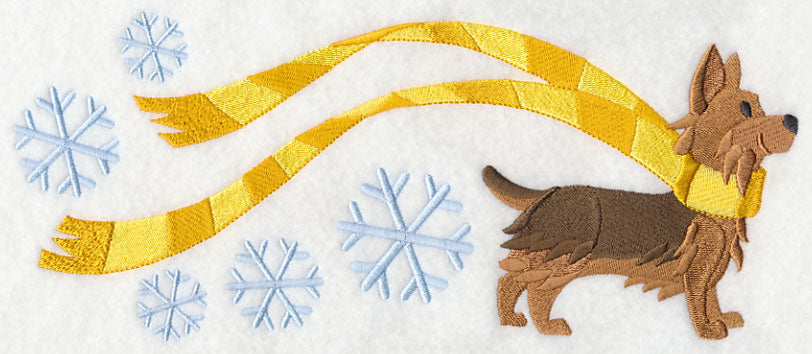 Wrapped Up in Winter Yorkie