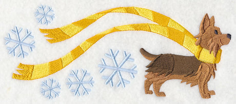 Wrapped Up in Winter Yorkie